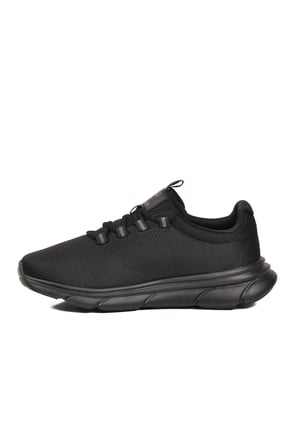 Siyah-Siyah Fileli Hafif Esnek Unisex Spor Ayakkabı 900899 Hml Tyro II
