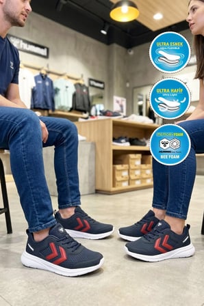 Lacivert Fileli Hafif Esnek Unisex Spor Ayakkabı 900887 Hml Nency II