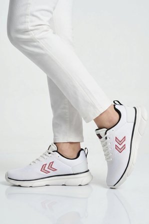 Beyaz Siyah Fileli Hafif Esnek Unisex Spor Ayakkabı 900882 Degas II