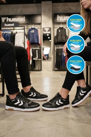 Siyah Bağcıklı Hafif Esnek Unisex Spor Ayakkabı 900873 Hml Wivo II