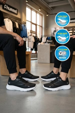 Siyah Bağcıklı Hafif Esnek Unisex Spor Ayakkabı 900898 Hml Thomson 26
