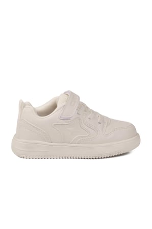 GENİŞ KALIP Beyaz Cırtlı Hafif Unisex Çocuk Spor Ayakkabı Eldon P