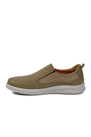 Premium Haki Hakiki Deri Anatomik Erkek Casual Ayakkabı 3704 M