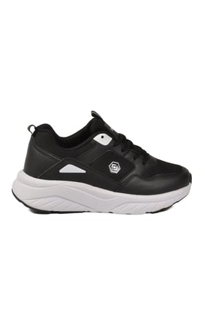 Siyah Beyaz Fileli Hafif Unisex Spor Ayakkabı 2105 Z