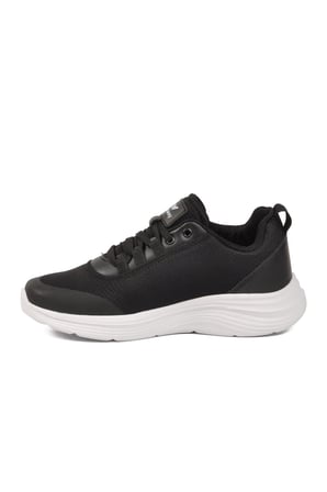Siyah Beyaz Fileli Hafif Esnek Hava Alabilen Unisex Spor Ayakkabı Pete G