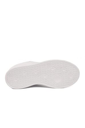 Beyaz Bağcıklı Hafif Unisex Cilt Spor Ayakkabı Costa G