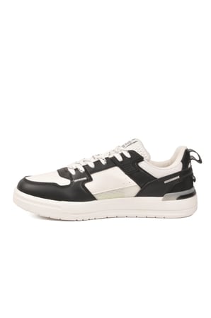Beyaz Siyah Bağcıklı Hafif Esnek Erkek Sneaker Soprano 101 25205 M