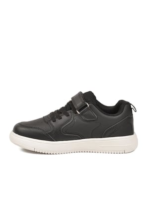 Siyah Cırtlı Hafif Unisex Çocuk Spor Ayakkabı Eldon F