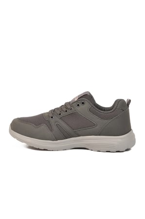 Füme Fileli Hafif Bağcıklı Esnek Unisex Spor Ayakkabı 020 G