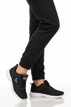 Siyah Beyaz Fileli Hafif Bağcıklı Esnek Unisex Spor Ayakkabı 020 G