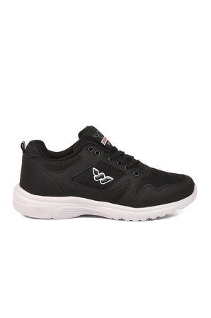 Siyah Beyaz Fileli Hafif Bağcıklı Esnek Unisex Spor Ayakkabı 020 G