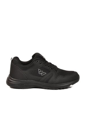 Siyah Fileli Hafif Bağcıklı Esnek Unisex Spor Ayakkabı 020 G