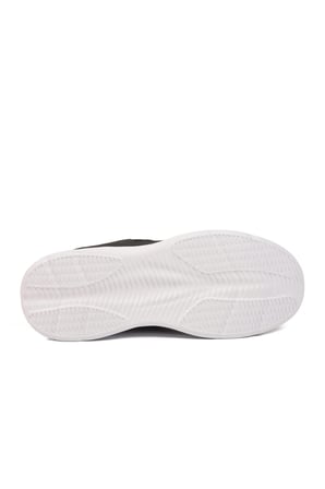 Siyah Beyaz Fileli Hafif Bağcıklı Unisex Spor Ayakkabı 2029 G