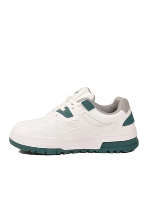 Beyaz Yeşil Bağcıklı Hafif Unisex Spor Ayakkabı BN-12158 G