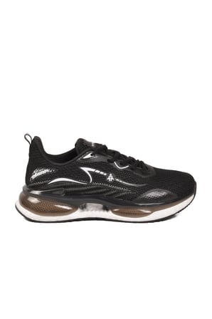 Siyah Beyaz Fileli Hafif Esnek Unisex Spor Ayakkabı 101 25087-G