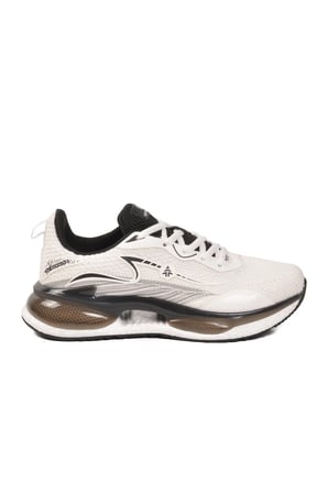 Beyaz Siyah Fileli Hafif Esnek Unisex Spor Ayakkabı 101 25087-G