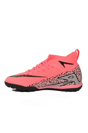 Pembe-Siyah Bağcıklı Bilekten Sarmalı Unisex Halı Saha Ayakkabısı 610 Süperfly G