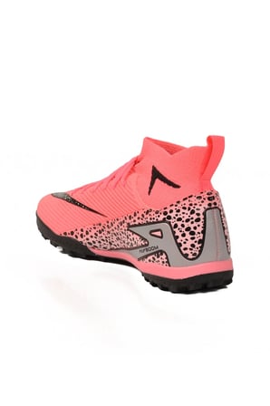 Pembe-Siyah Bağcıklı Bilekten Sarmalı Unisex Halı Saha Ayakkabısı 610 Süperfly G