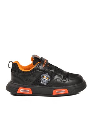 Siyah-Turuncu Cırtlı Fileli Hafif Unisex Çocuk Spor Ayakkabı 026 F