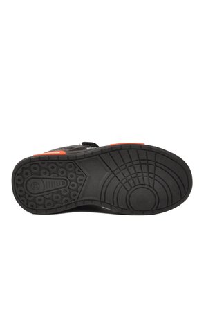 Siyah-Turuncu Cırtlı Fileli Hafif Unisex Çocuk Spor Ayakkabı 026 F