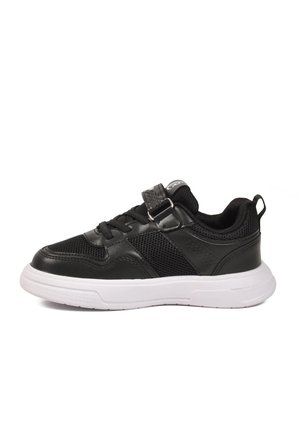 Siyah Beyaz Cırtlı Fileli Hafif Unisex Çocuk Spor Ayakkabı 026 F