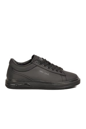 Erkek Siyah Bağcıklı Kalın Taban Erkek Casual Ayakkabı Sneaker 8078 Dashor M