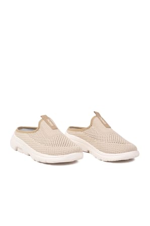 Bej Fileli Hafif Unisex Terlik Nina G