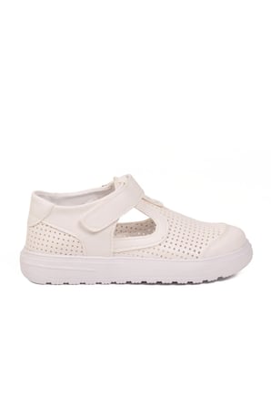Beyaz Cırtlı Ortopedik Unisex Çocuk Sandalet Arz 3000 F