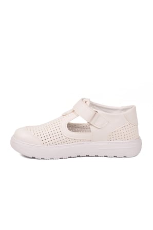 Beyaz Cırtlı Ortopedik Unisex Çocuk Sandalet Arz 3000 F