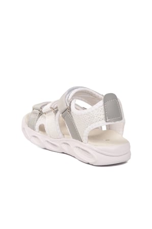 Beyaz Cırtlı Ortopedik Erkek Çocuk Sandalet 26A44 F