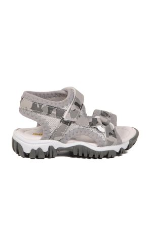 Gri-Kamuflaj Polyester Karışımlı Çocuk Sandalet 25T104 B
