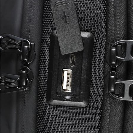 Siyah-Siyah Unisex Çapraz Sırt Çanta 31304