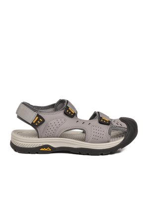 Erkek Outdoor Trekking Sandalet Kapalı Burun Cırtlı Günlük Yürüyüş Gri E337 M