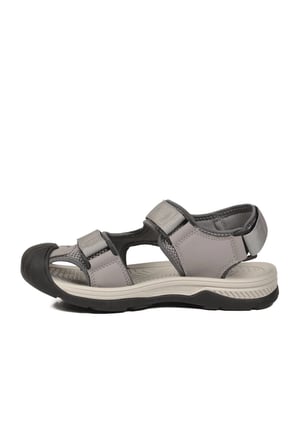 Erkek Outdoor Trekking Sandalet Kapalı Burun Cırtlı Günlük Yürüyüş Gri E337 M