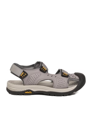 Erkek Outdoor Trekking Sandalet Kapalı Burun Cırtlı Günlük Yürüyüş Gri E337 M