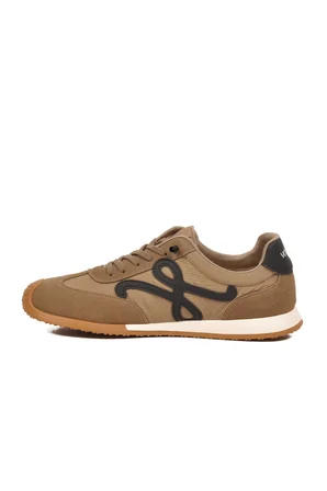 Camel Bağcıklı Hafızalı Rahat Tabanlı Retro Erkek Casual Ayakkabı Sneaker E472 M