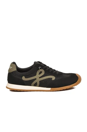 Siyah Bağcıklı Hafızalı Rahat Tabanlı Retro Erkek Casual Ayakkabı Sneaker E472 M