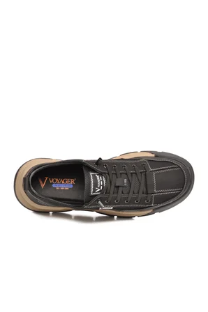 Siyah Nefes Alan Memory Foam Erkek Günlük Spor Ayakkabı Hafif Fileli Sneaker E332 M