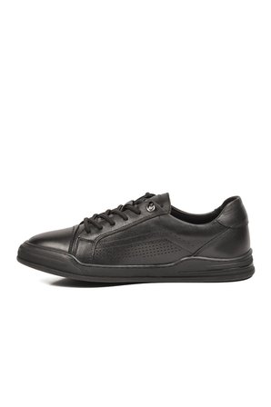 Siyah Hakiki Deri Erkek Sneaker Delikli Nefes Alabilen Casual Memory Taban M682 M