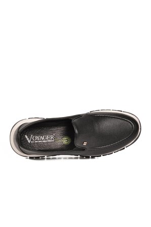 Erkek Siyah Hakiki Deri Rahat Tabanlı Şık Makosen Casual Ayakkabı Loafer 6574 M