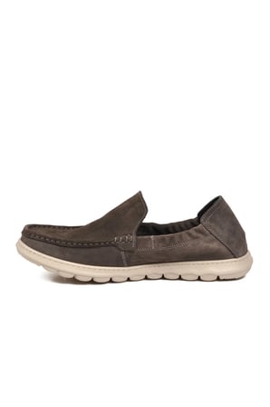 Antrasit Süet Erkek Hakiki Deri Smart Casual Loafer Ayakkabı Hafızalı Rahat Taban Sensitive M599 M