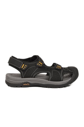 Erkek Outdoor Trekking Sandalet Kapalı Burun Cırtlı Günlük Yürüyüş Siyah E337 M