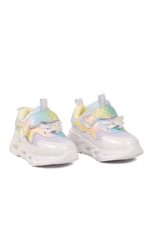 Lila Cırtlı Işıklı Anatomik Bebek Spor Ayakkabı Sneaker Aria B
