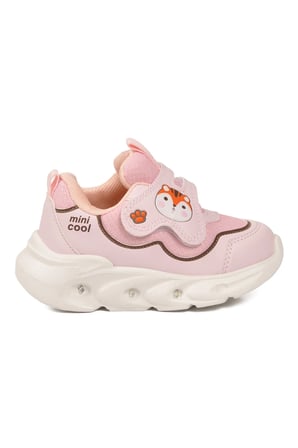 Pudra Cırtlı Işıklı Anatomik Bebek Spor Ayakkabı Sneaker Aria B