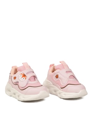 Pudra Cırtlı Işıklı Anatomik Bebek Spor Ayakkabı Sneaker Aria B