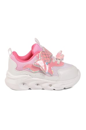 Pudra Cırtlı Işıklı Desenli Anatomik Bebek Spor Ayakkabı Sneaker Aida B