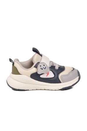 Lacivert Cırtlı Desenli Anatomik Bebek Spor Ayakkabı Sneaker Dorian İA