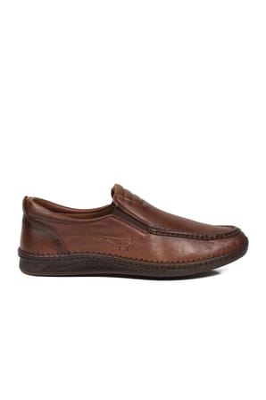 Erkek Ceviz Hakiki Deri Hafızalı Rahat Taban Şık Smart Casual Ayakkabı Loafer M741 M