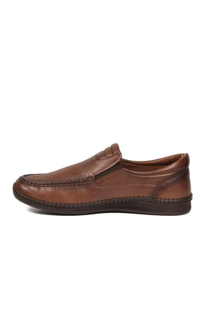 Erkek Ceviz Hakiki Deri Hafızalı Rahat Taban Şık Smart Casual Ayakkabı Loafer M741 M