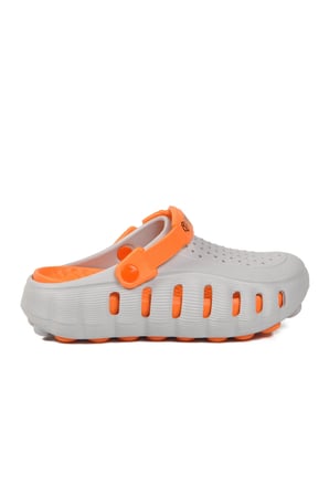 Buz-Turuncu Eva Hafif Rahat Yumuşak Taban Unisex Sabo Terlik Havuz Bahçe Terliği 2504